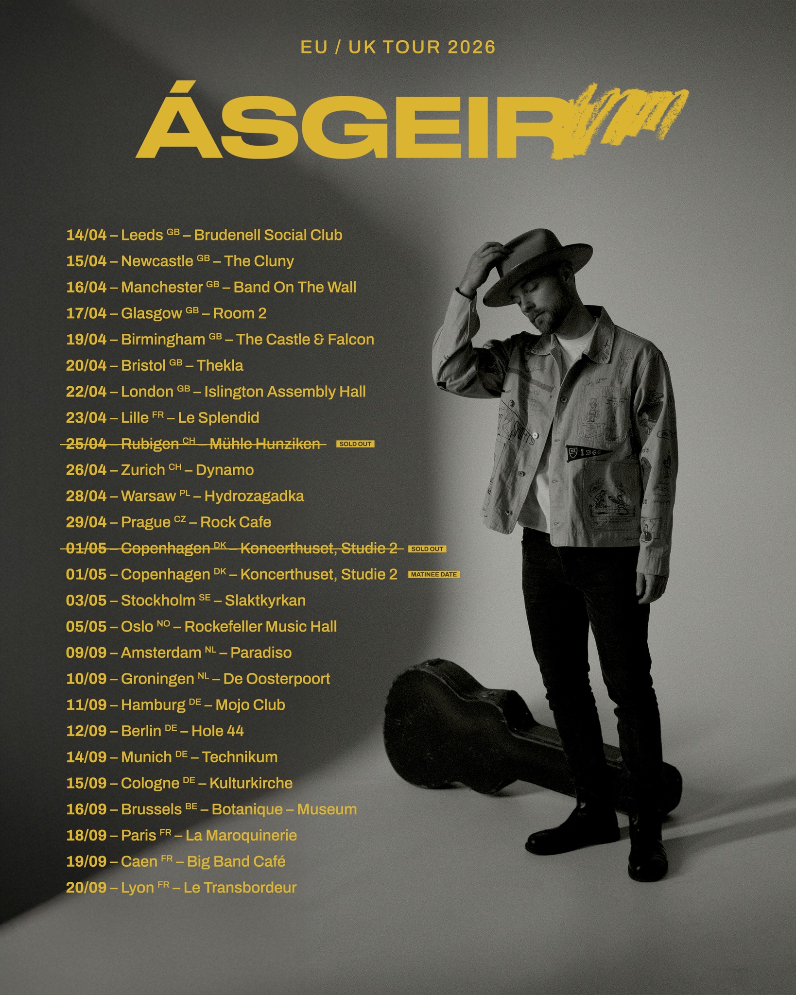 Ásgeir Tour Poster 2026