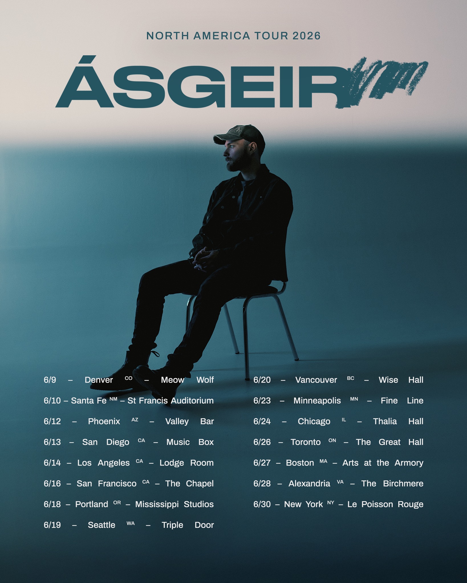 Ásgeir Tour Poster 2026